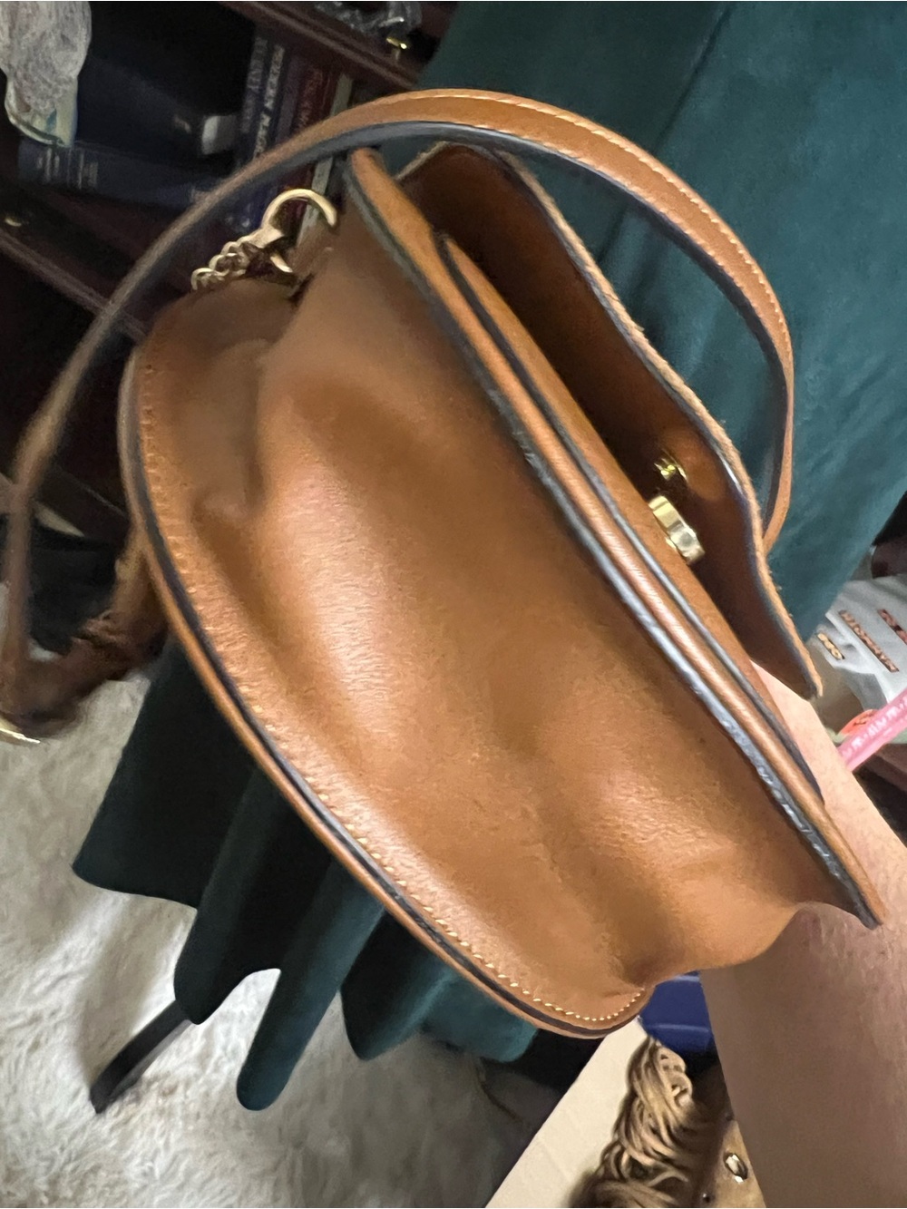 Moda Luxe Diva Suede & Leather Crossbody with Tassel - Picture 6 of 9